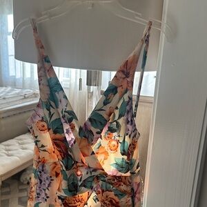 Express Floral V-Neck Dress